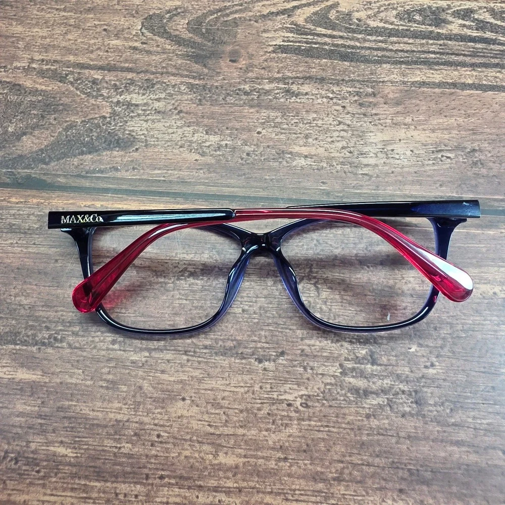 Max&Co. MO5038 090 Blue Red Cat Eye Eyeglass Frames 56-13-140 Womens
